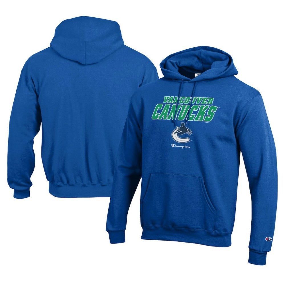 NHL Vancouver Canucks Champion Eco Powerblend Pullover Hoodie - Royal