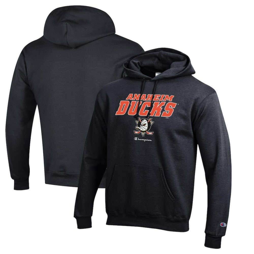 NHL Anaheim Ducks Champion Eco Powerblend Pullover Hoodie - Black