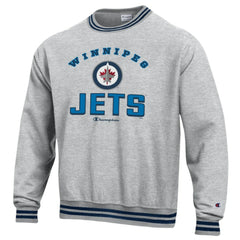 NHL Winnipeg Jets Champion Reverse Weave Yarn Dye Pullover Sweatshirt - Heather Gray