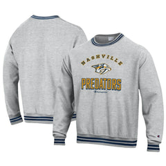 NHL Nashville Predators Champion Reverse Weave Yarn Dye Pullover Sweatshirt - Heather Gray
