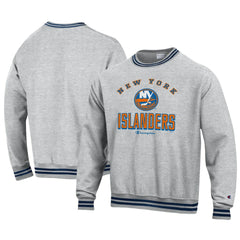 NHL New York Islanders Champion Reverse Weave Yarn Dye Pullover Sweatshirt - Heather Gray