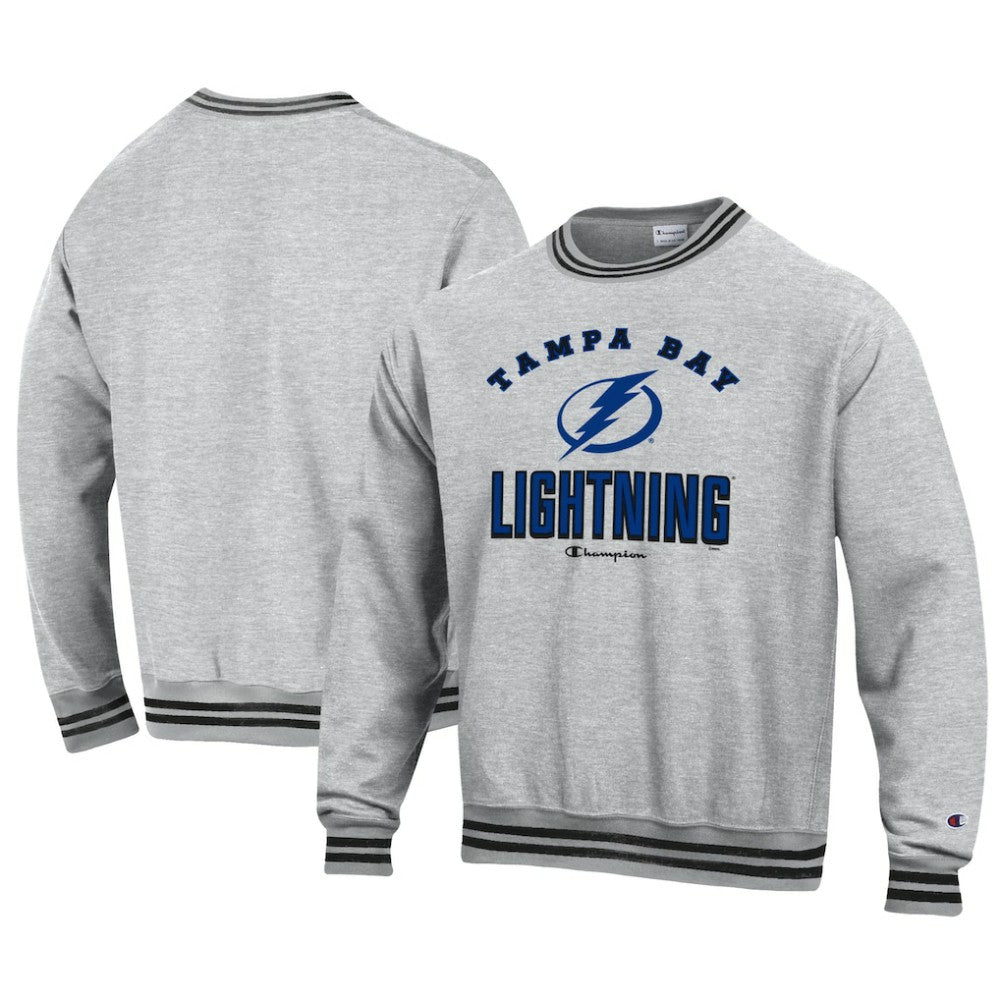NHL Tampa Bay Lightning Champion Reverse Weave Yarn Dye Pullover Sweatshirt - Heather Gray
