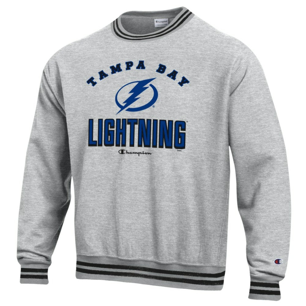 NHL Tampa Bay Lightning Champion Reverse Weave Yarn Dye Pullover Sweatshirt - Heather Gray