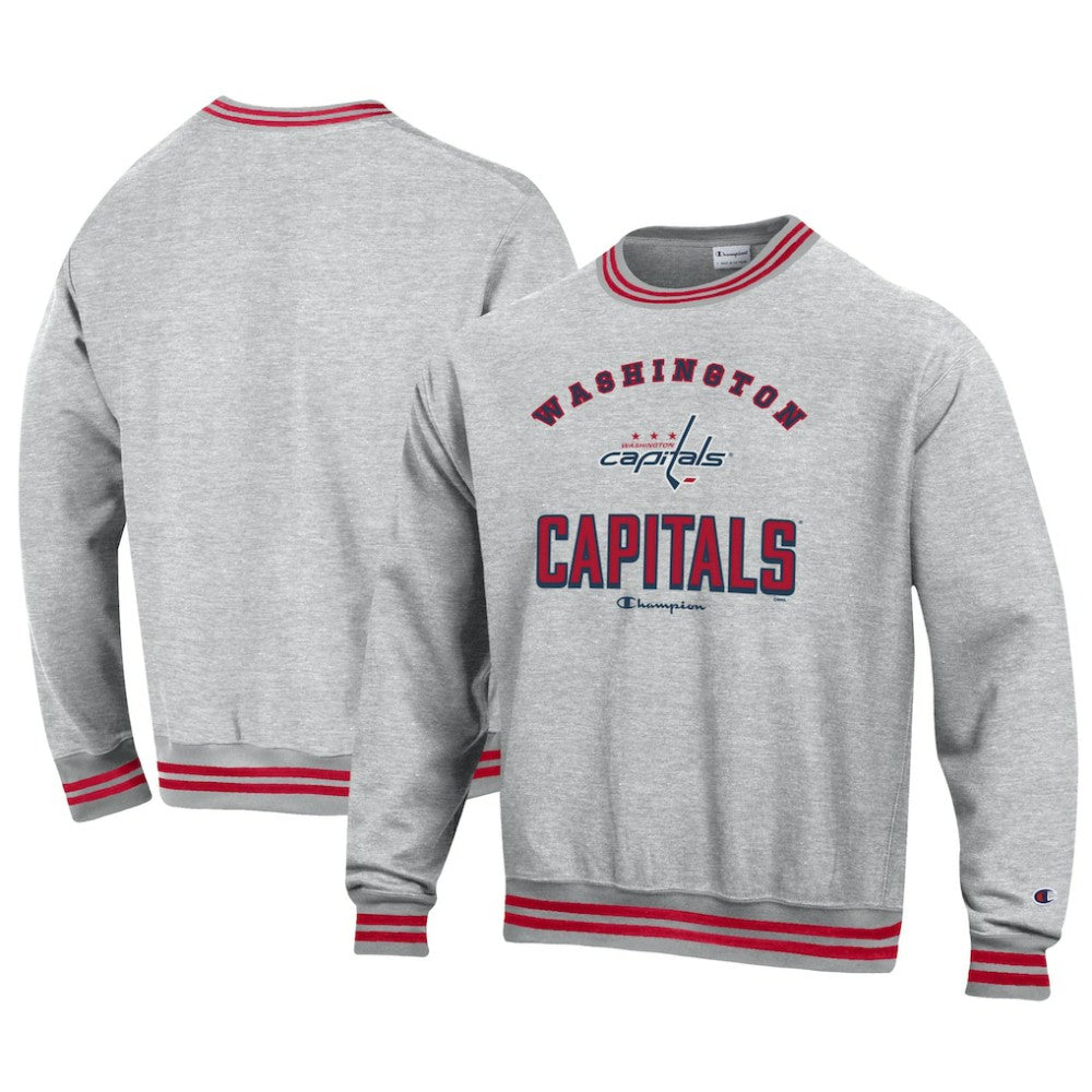 NHL Washington Capitals Champion Reverse Weave Yarn Dye Pullover Sweatshirt - Heather Gray