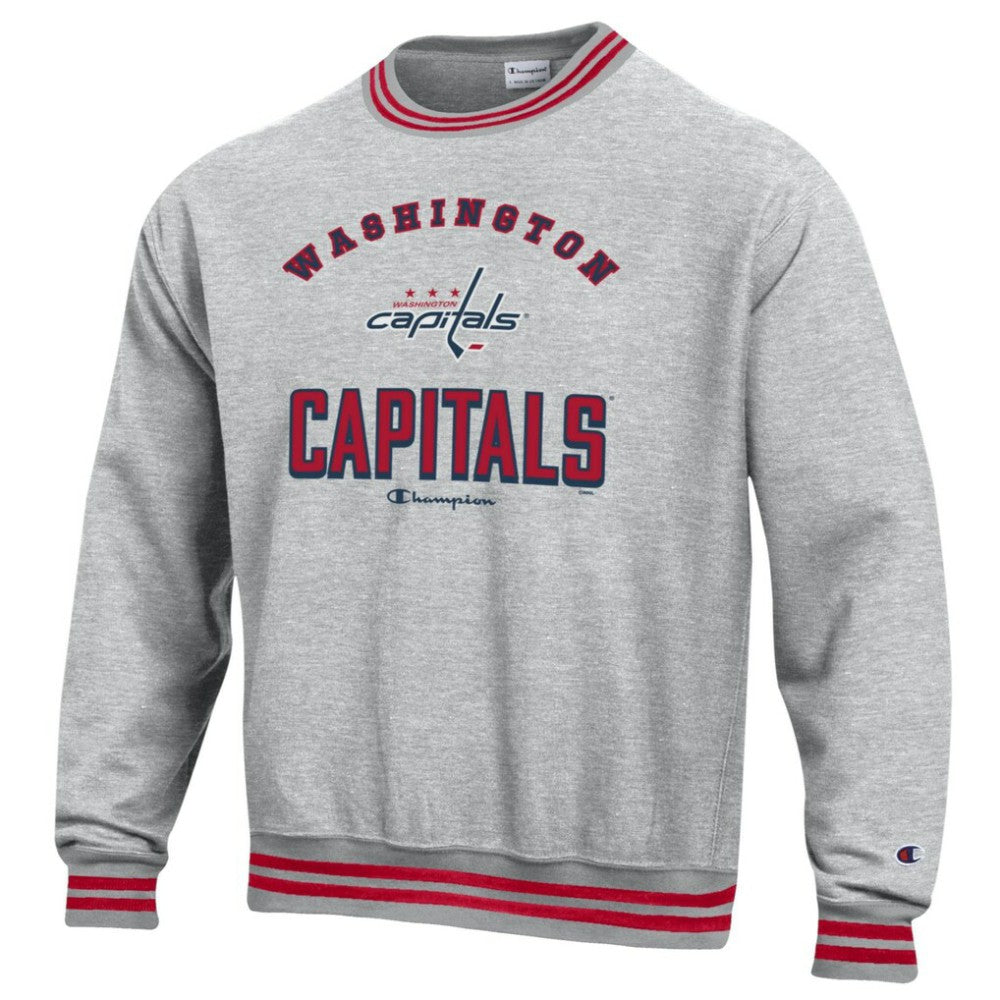 NHL Washington Capitals Champion Reverse Weave Yarn Dye Pullover Sweatshirt - Heather Gray