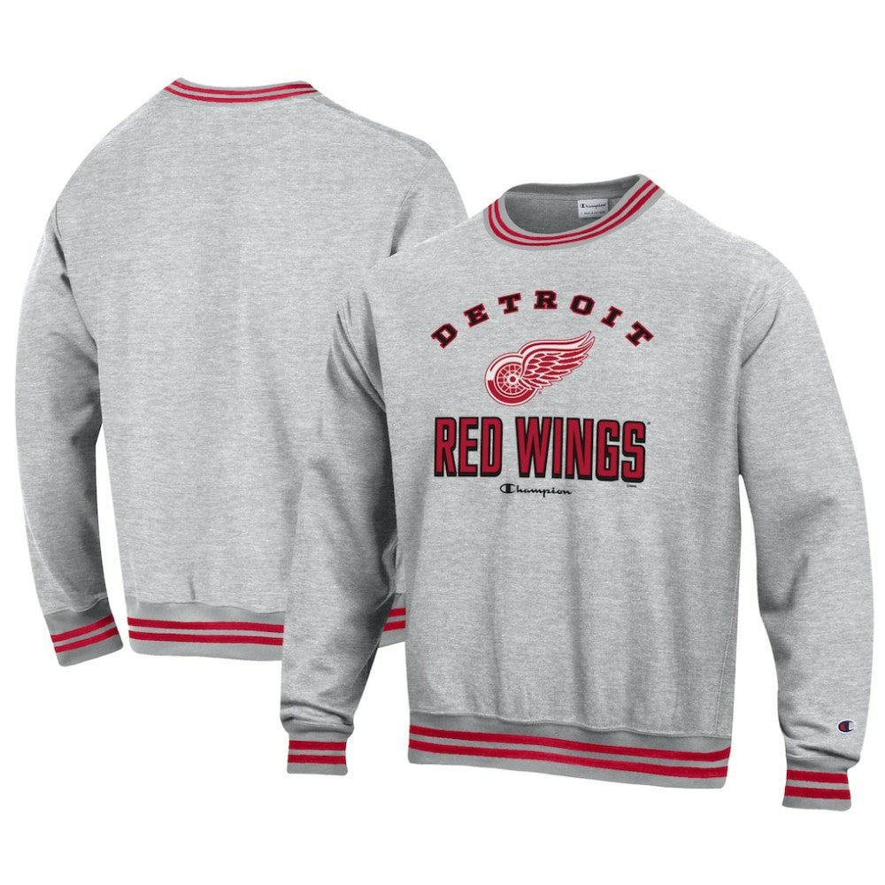 NHL Detroit Red Wings Champion Reverse Weave Yarn Dye Pullover Sweatshirt - Heather Gray