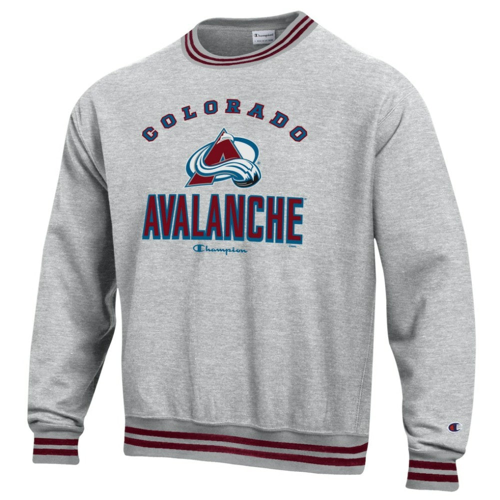 NHL Colorado Avalanche Champion Reverse Weave Yarn Dye Pullover Sweatshirt - Heather Gray