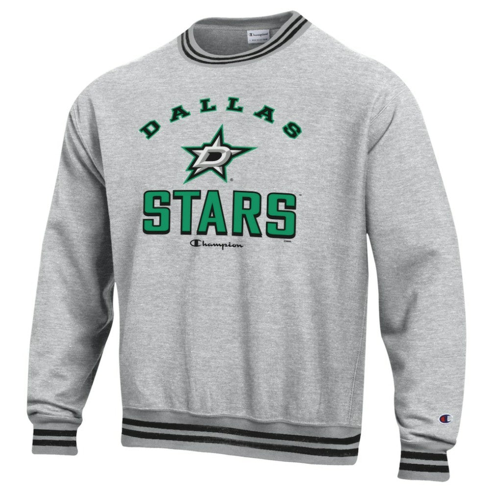 NHL Dallas Stars Champion Reverse Weave Yarn Dye Pullover Sweatshirt - Heather Gray