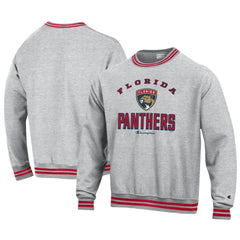 NHL Florida Panthers Champion Reverse Weave Yarn Dye Pullover Sweatshirt - Heather Gray