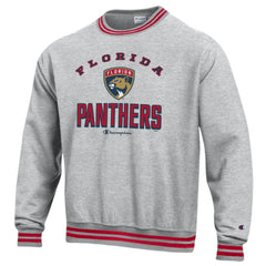 NHL Florida Panthers Champion Reverse Weave Yarn Dye Pullover Sweatshirt - Heather Gray