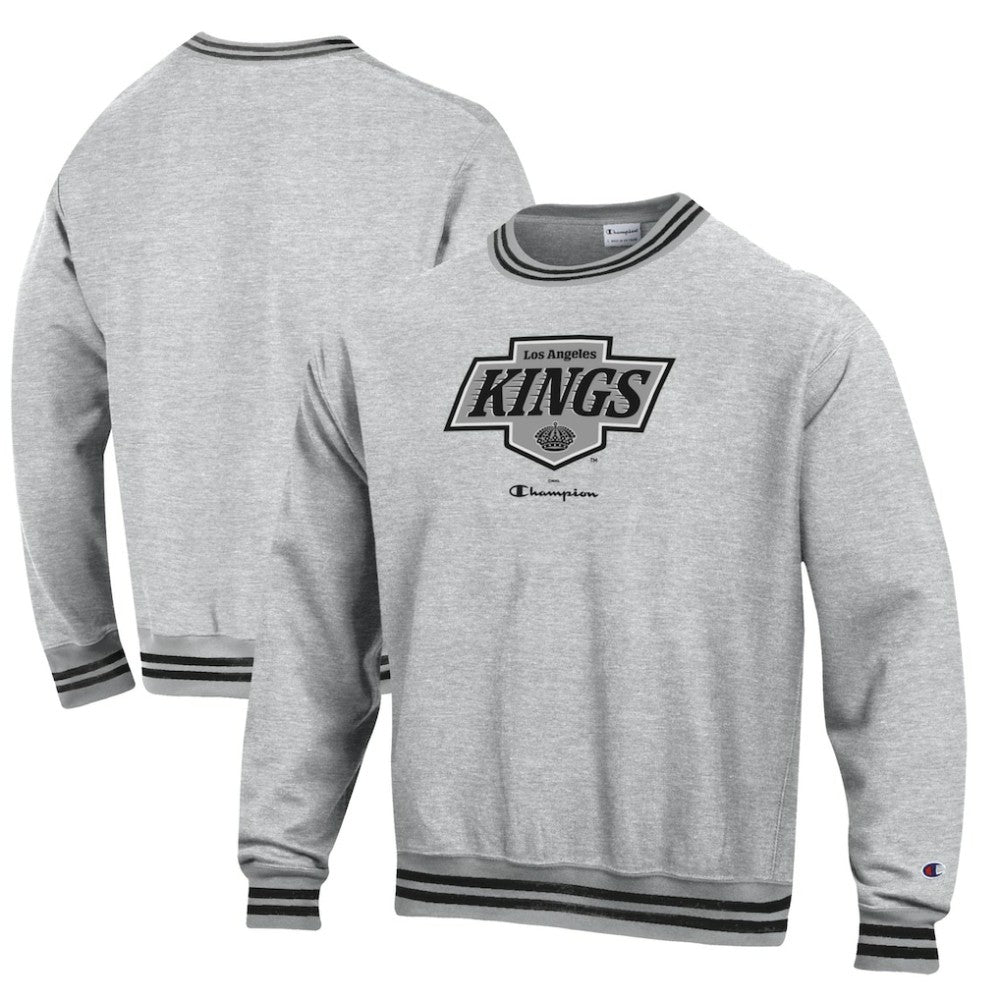 NHL Los Angeles Kings Champion Reverse Weave Yarn Dye Pullover Sweatshirt - Heather Gray