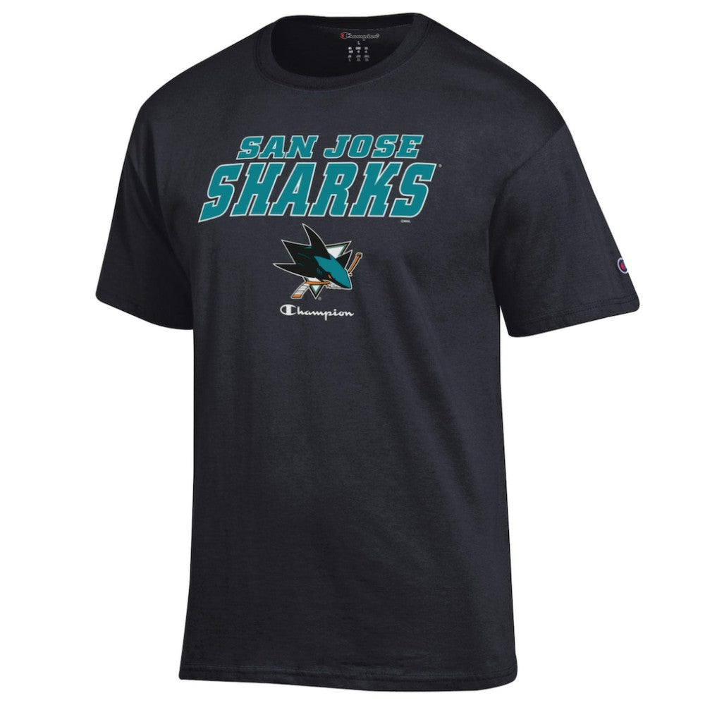 NHL San Jose Sharks Champion Jersey T-Shirt - Black