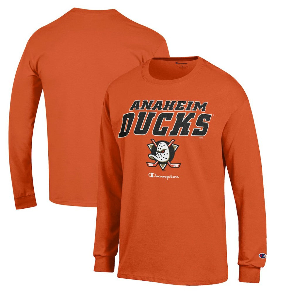 NHL Anaheim Ducks Champion Long-Sleeve Jersey T-Shirt - Orange
