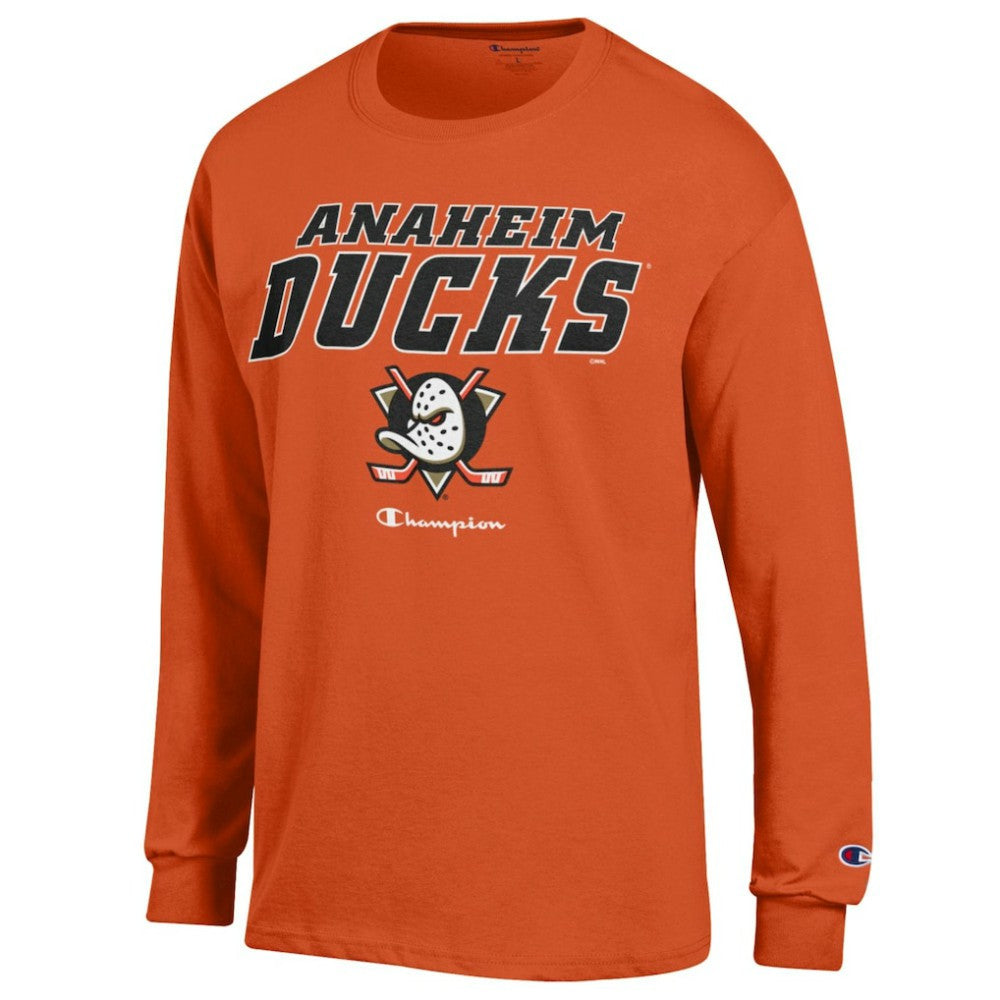 NHL Anaheim Ducks Champion Long-Sleeve Jersey T-Shirt - Orange