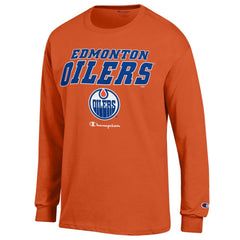 NHL Edmonton Oilers Champion Long-Sleeve Jersey T-Shirt - Orange