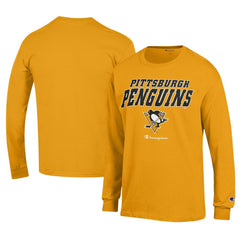 NHL Pittsburgh Penguins Champion Long-Sleeve Jersey T-Shirt - Gold