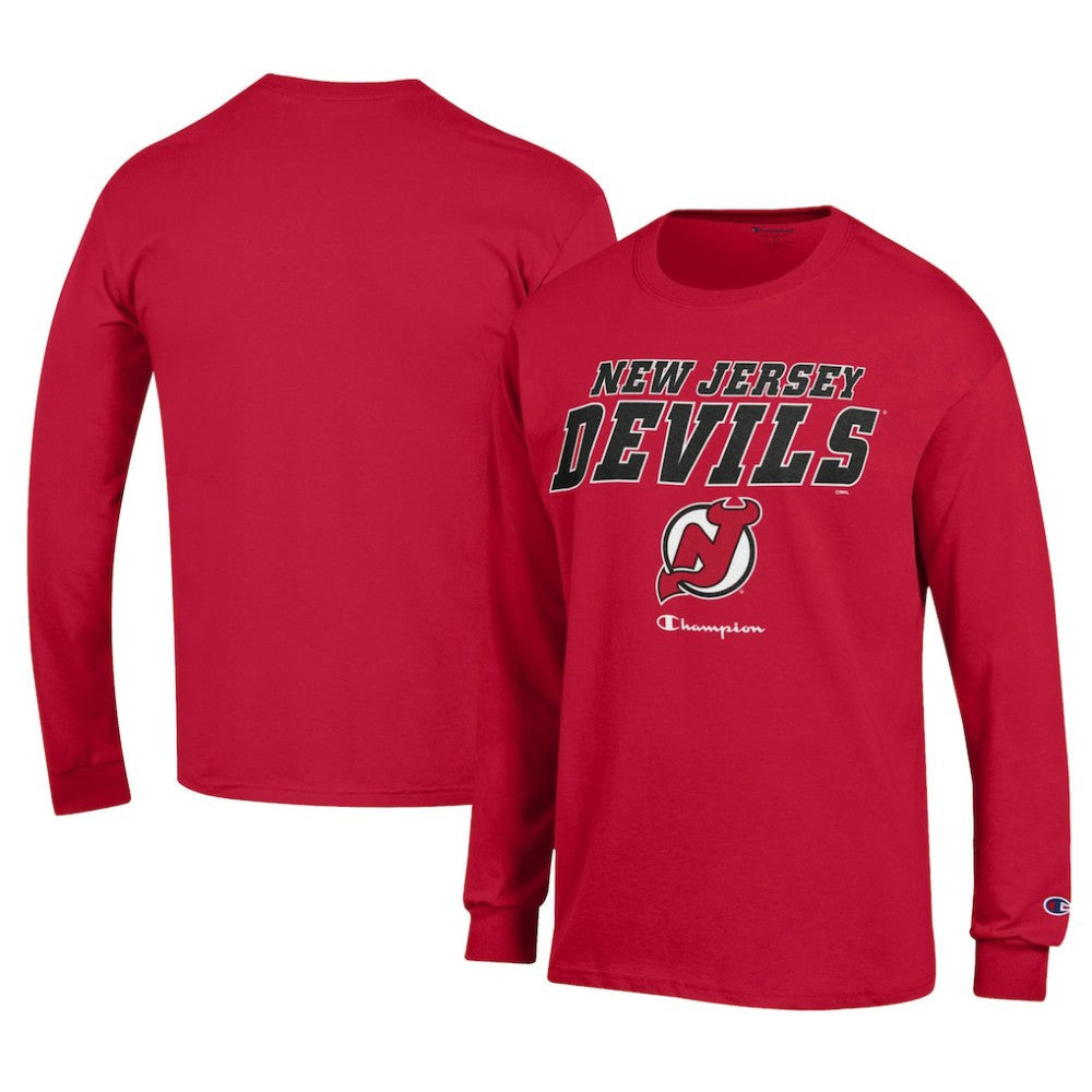 NHL New Jersey Devils Champion Long-Sleeve Jersey T-Shirt - Red