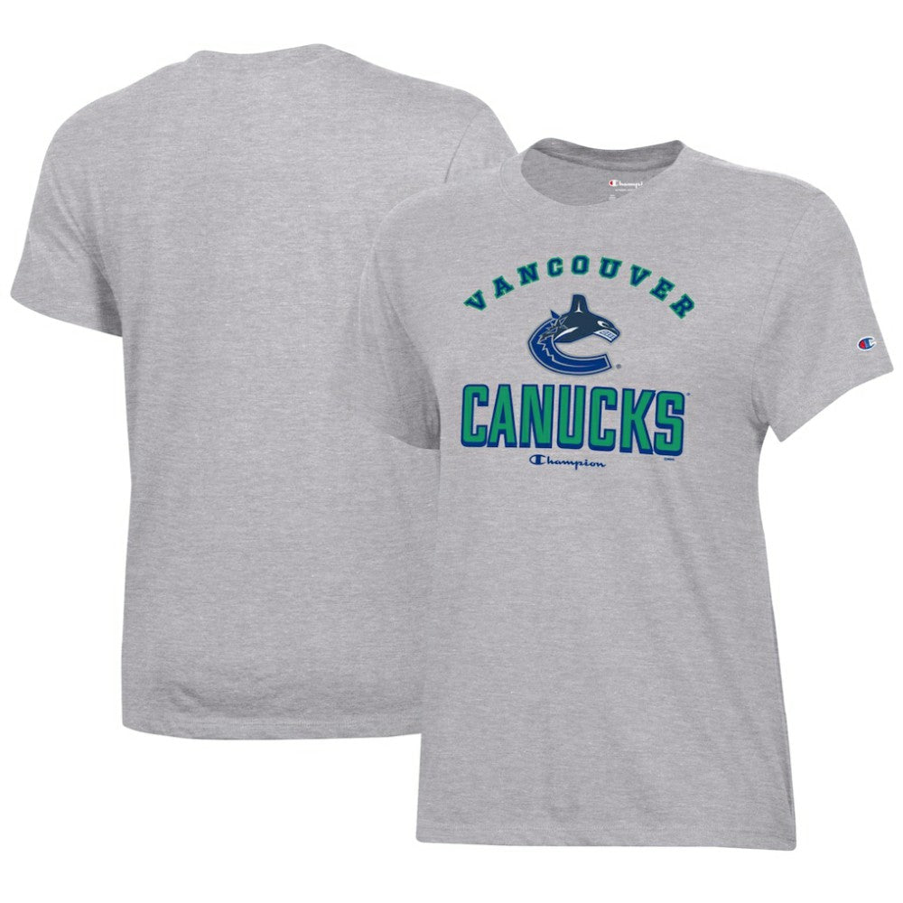 NHL Vancouver Canucks Champion Women's Core T-Shirt - Heather Gray