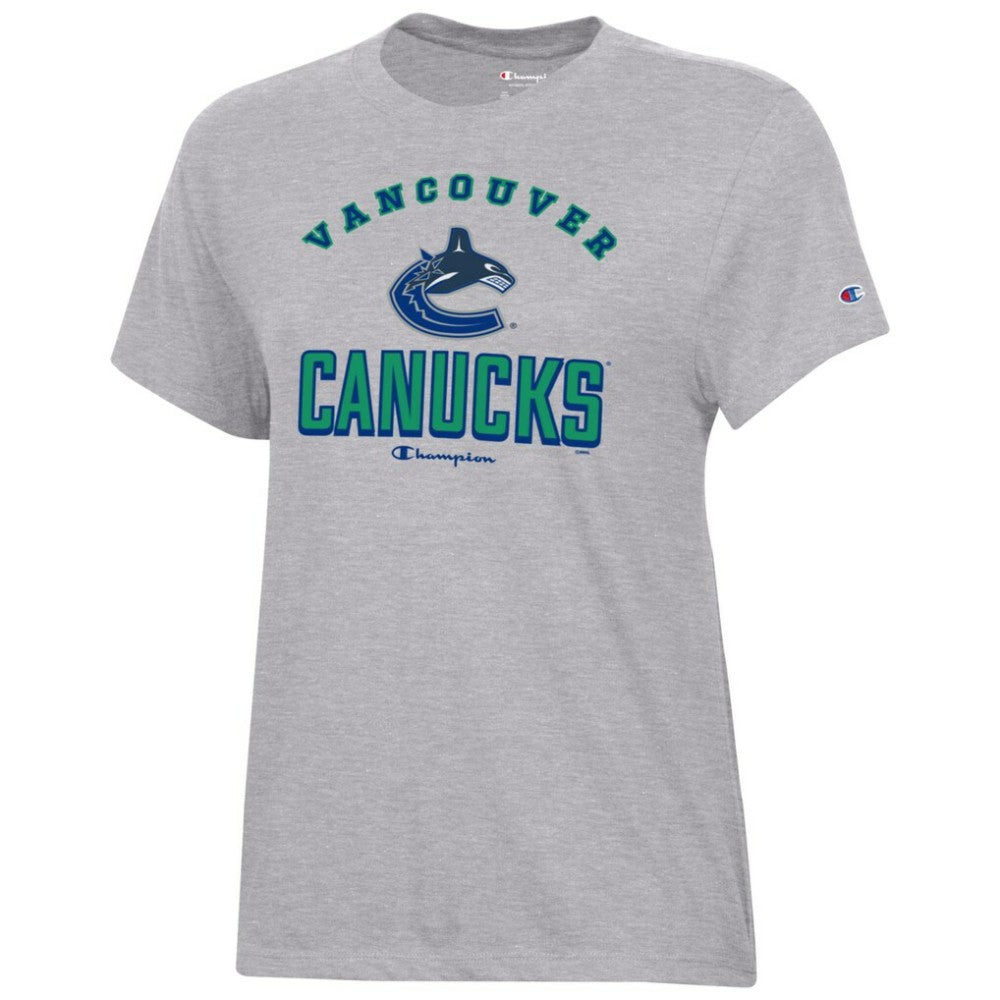 NHL Vancouver Canucks Champion Women's Core T-Shirt - Heather Gray