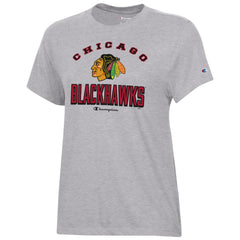 NHL Chicago Blackhawks Champion Women's Core T-Shirt - Heather Gray