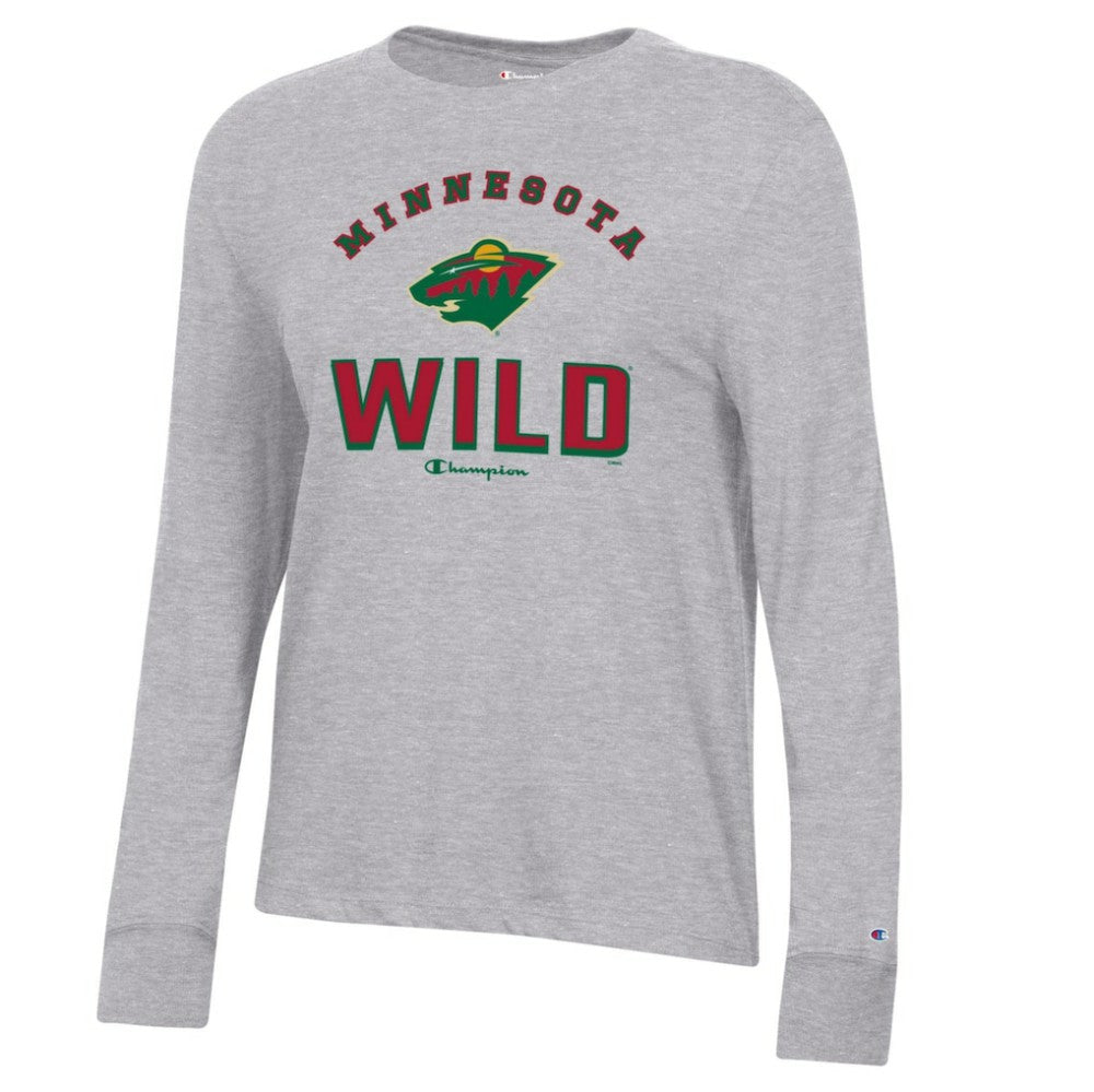 NHL Minnesota Wild Champion Women's Core Long Sleeve T-Shirt - Heather Gray