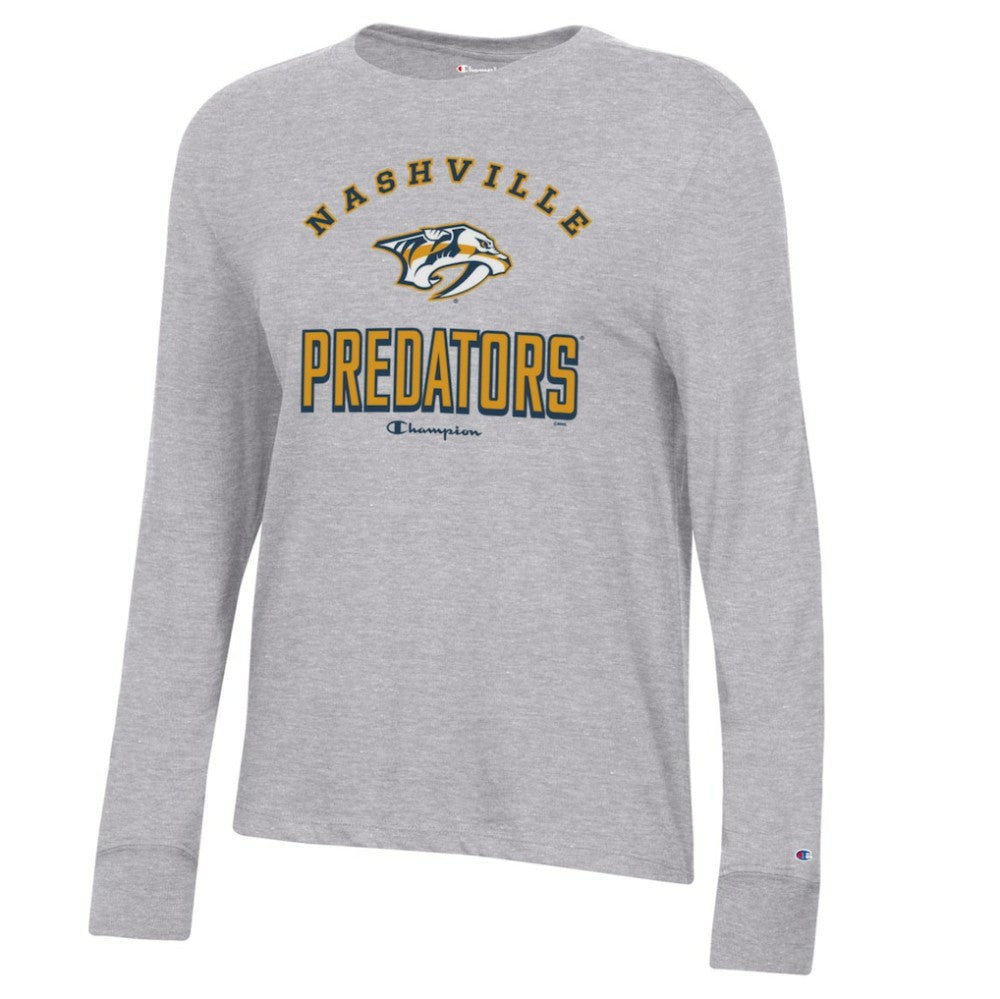 NHL Nashville Predators Champion Women's Core Long Sleeve T-Shirt - Heather Gray