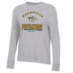 NHL Nashville Predators Champion Women's Core Long Sleeve T-Shirt - Heather Gray