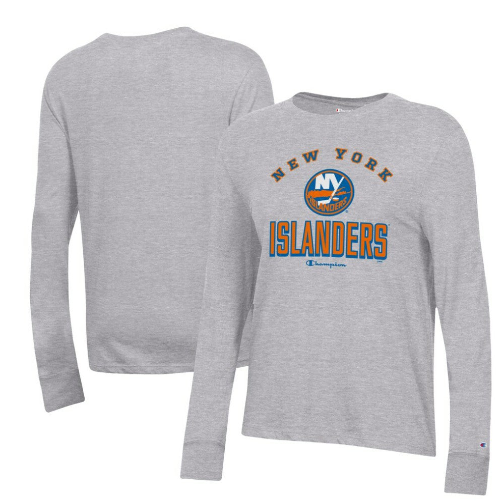 NHL New York Islanders Champion Women's Core Long Sleeve T-Shirt - Heather Gray