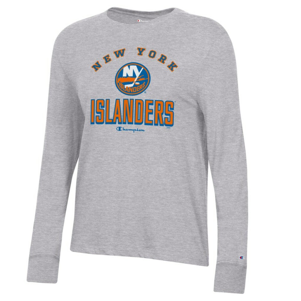NHL New York Islanders Champion Women's Core Long Sleeve T-Shirt - Heather Gray