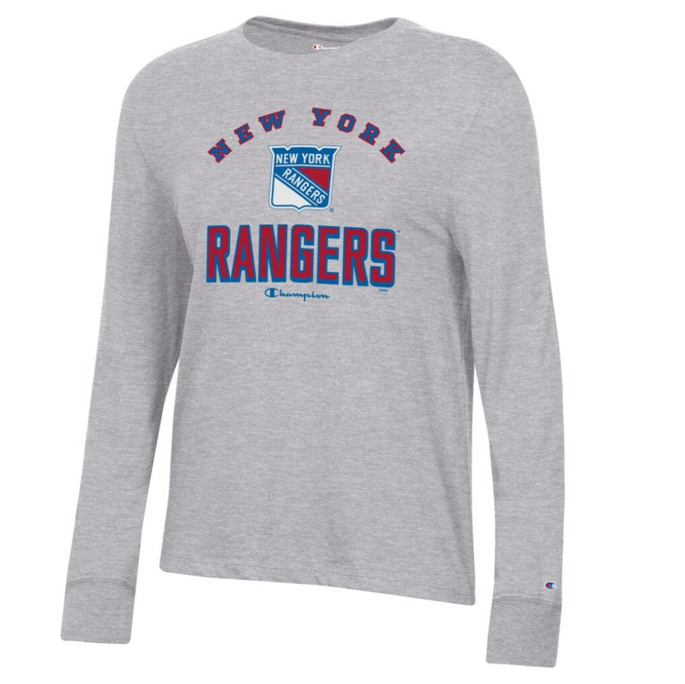 NHL New York Rangers Champion Women's Core Long Sleeve T-Shirt - Heather Gray