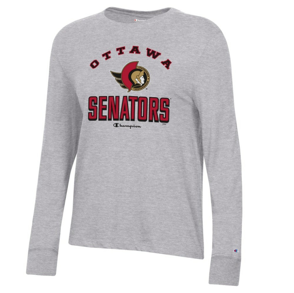 NHL Ottawa Senators Champion Women's Core Long Sleeve T-Shirt - Heather Gray