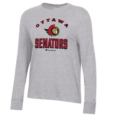 NHL Ottawa Senators Champion Women's Core Long Sleeve T-Shirt - Heather Gray