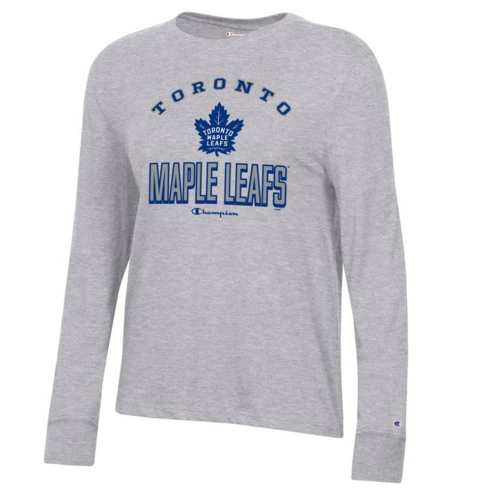 NHL Toronto Maple Leafs Champion Women's Core Long Sleeve T-Shirt - Heather Gray