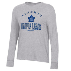 NHL Toronto Maple Leafs Champion Women's Core Long Sleeve T-Shirt - Heather Gray