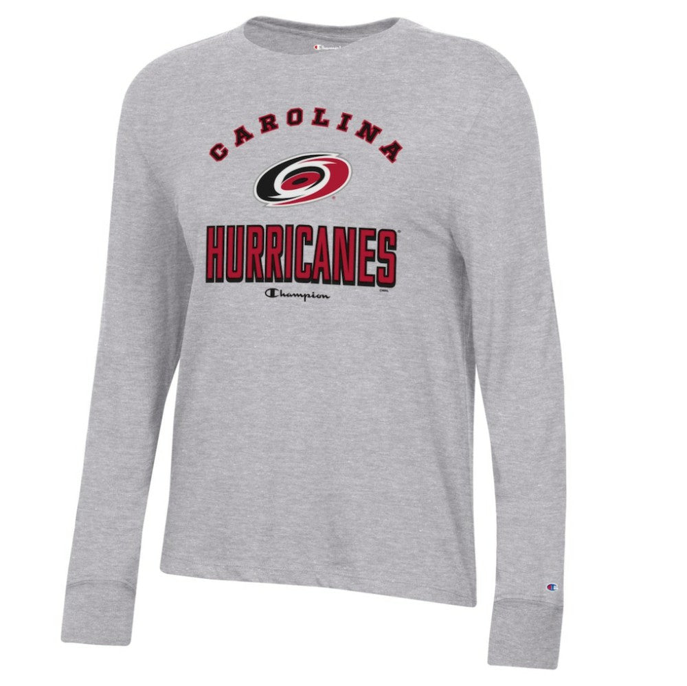 NHL Carolina Hurricanes Champion Women's Core Long Sleeve T-Shirt - Heather Gray