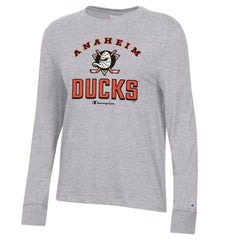 NHL Anaheim Ducks Champion Women's Core Long Sleeve T-Shirt - Heather Gray