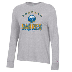 NHL Buffalo Sabres Champion Women's Core Long Sleeve T-Shirt - Heather Gray