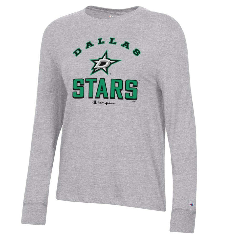 NHL Dallas Stars Champion Women's Core Long Sleeve T-Shirt - Heather Gray