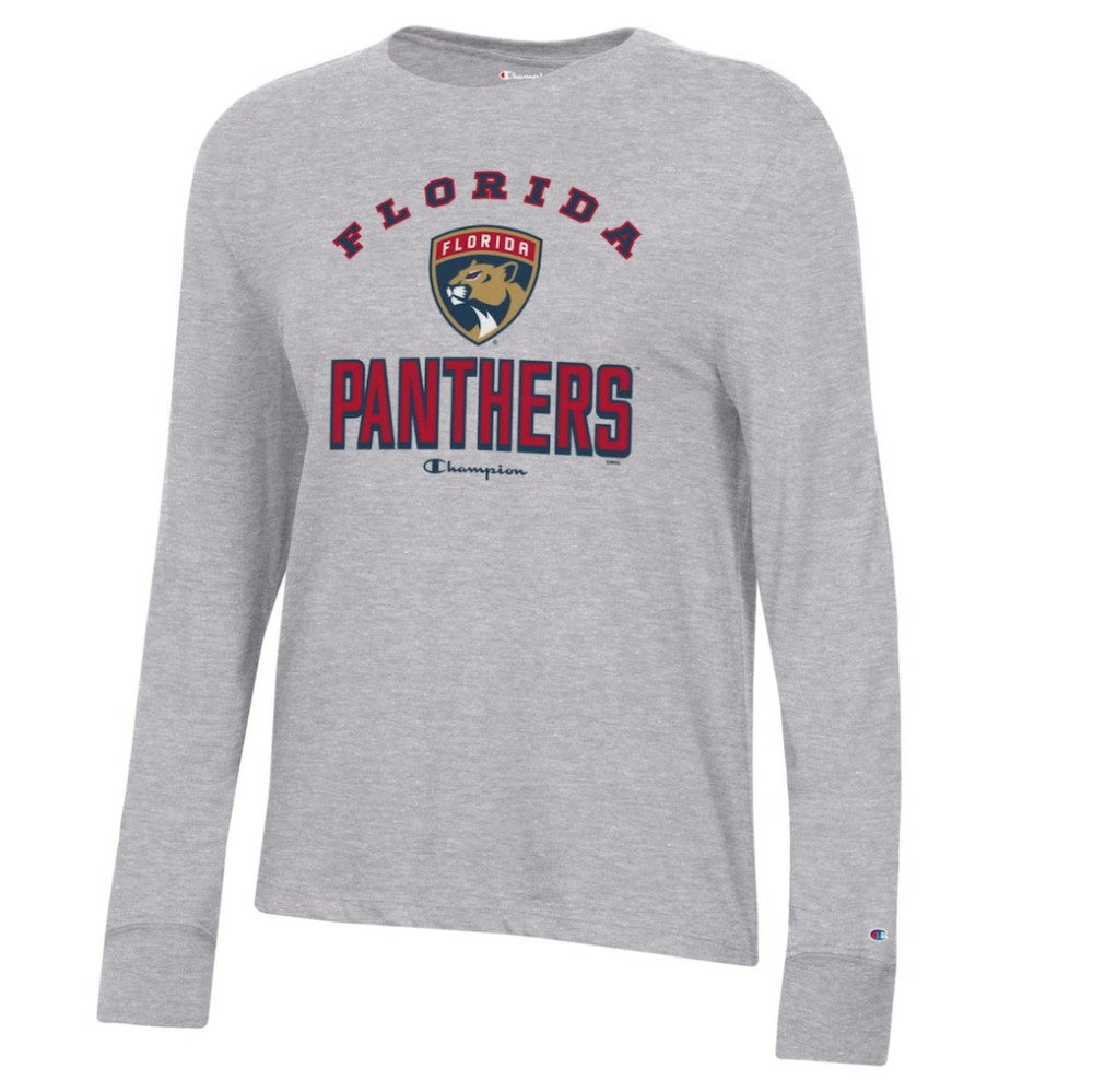 NHL Florida Panthers Champion Women's Core Long Sleeve T-Shirt - Heather Gray