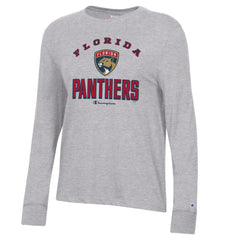 NHL Florida Panthers Champion Women's Core Long Sleeve T-Shirt - Heather Gray