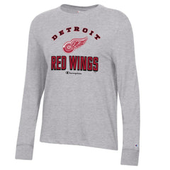 NHL Detroit Red Wings Champion Women's Core Long Sleeve T-Shirt - Heather Gray