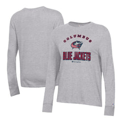 NHL Columbus Blue Jackets Champion Women's Core Long Sleeve T-Shirt - Heather Gray