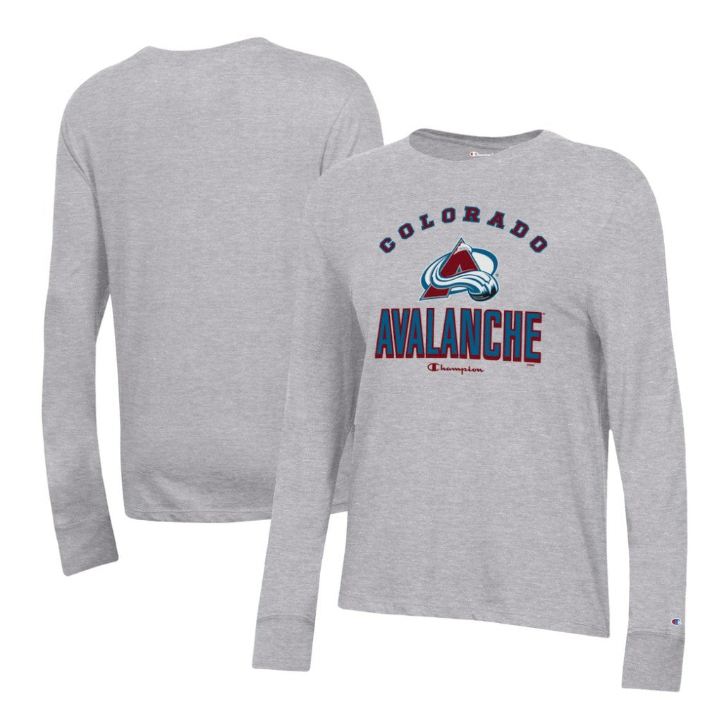 NHL Colorado Avalanche Champion Women's Core Long Sleeve T-Shirt - Heather Gray