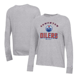 NHL Edmonton Oilers Champion Women's Core Long Sleeve T-Shirt - Heather Gray
