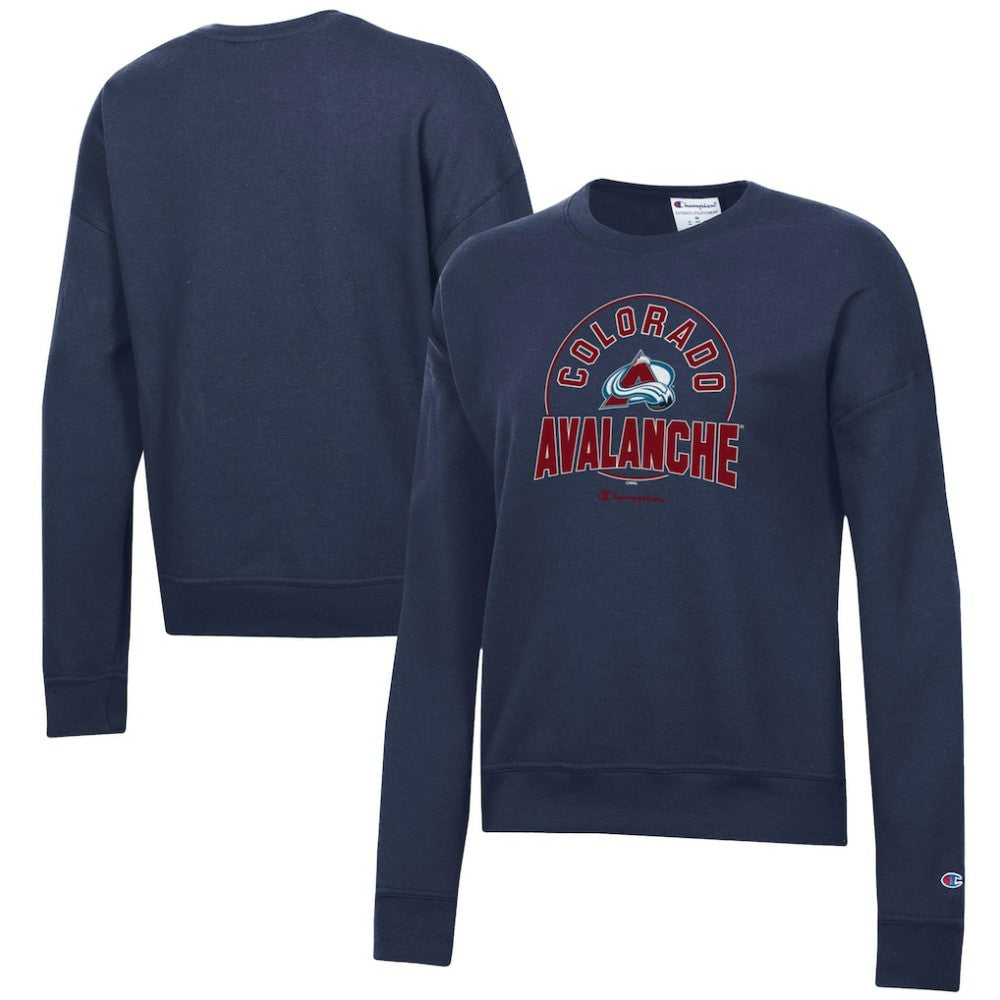 NHL Colorado Avalanche Champion Women's Powerblend Pullover Sweatshirt - Navy