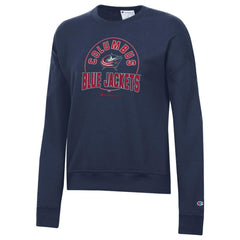 NHL Columbus Blue Jackets Champion Women's Powerblend Pullover Sweatshirt - Navy