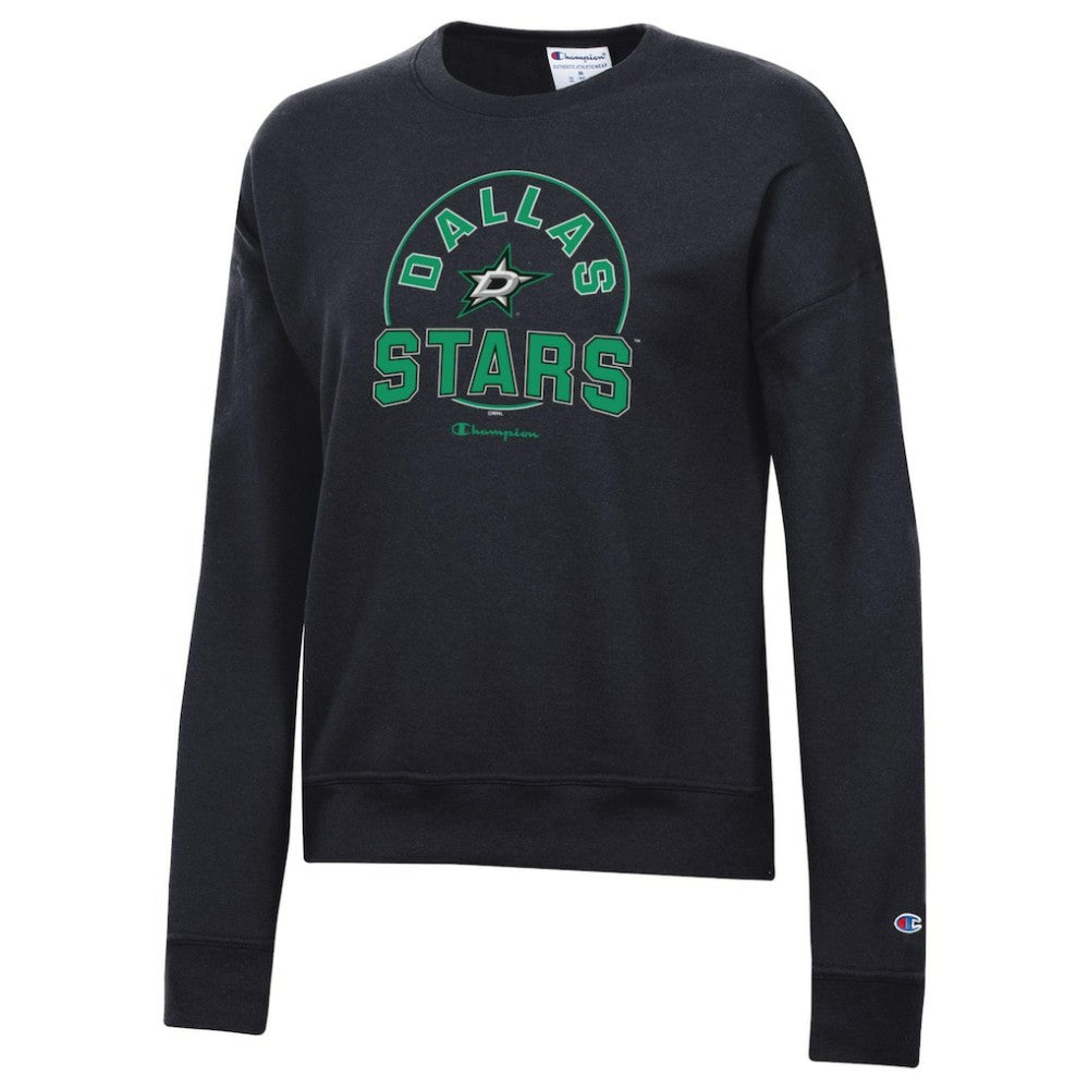 NHL Dallas Stars Champion Women's Powerblend Pullover Sweatshirt - Black