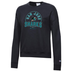 NHL San Jose Sharks Champion Women's Powerblend Pullover Sweatshirt - Black