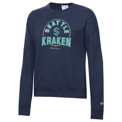 NHL Seattle Kraken Champion Women's Powerblend Pullover Sweatshirt - Deep Sea Blue