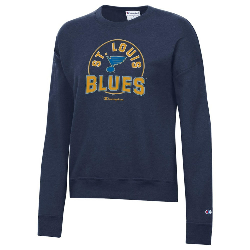 NHL St. Louis Blues Champion Women's Powerblend Pullover Sweatshirt - Navy